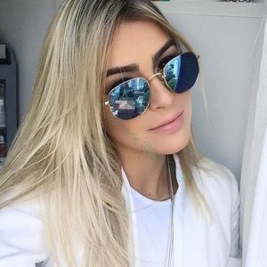 Blue Flash/ Silver frame NEW RayBan Hexagonal